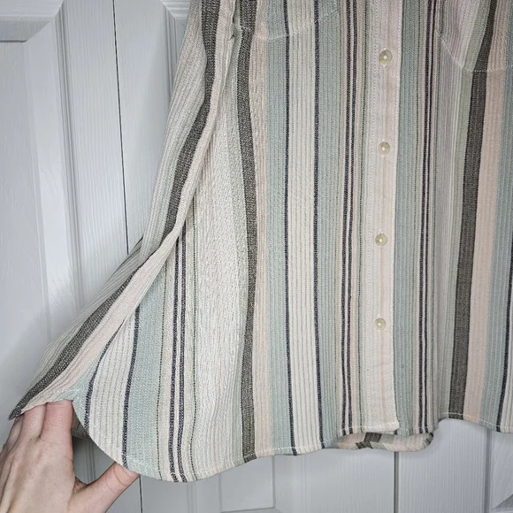 Sonoma Button Down Striped Tank Top Sz xl - Picture 5 of 11